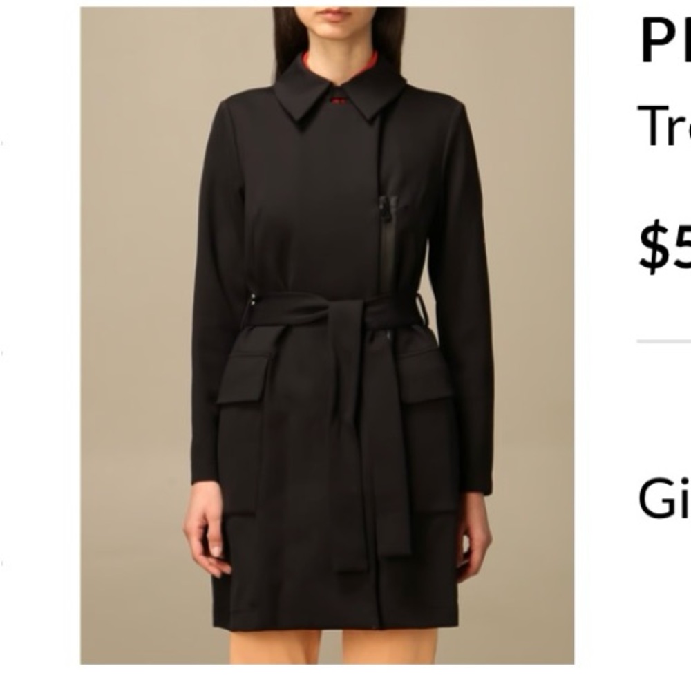 PEUTEREY  Women’s Waterproof Stretch Nylon Trench Parka Coat Size 42